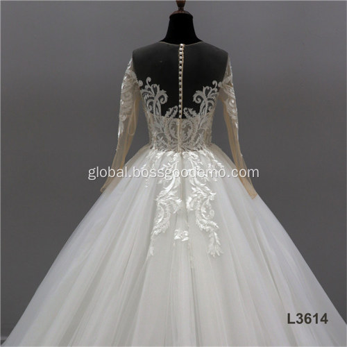 Ungrouped Women Long Sleeves Beading lace  aline A Line a-line customizable wedding dress Supplier